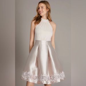 NWT- Le Chateau Satin&Lace Dress